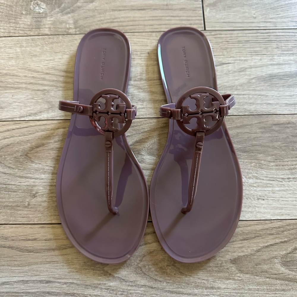 Tory Burch Mini Miller Jelly Sandals Vintage Eggplant